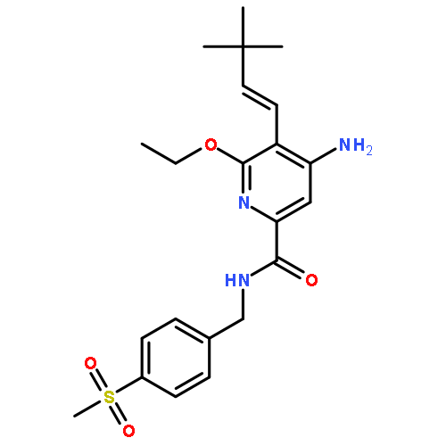 2-Pyridinecarboxamide,4-amino-5-[(1E)-3,3-dimethyl-1-buten-1-yl]-6-ethoxy-N-[[4-(methylsulfonyl)phenyl]methyl]-