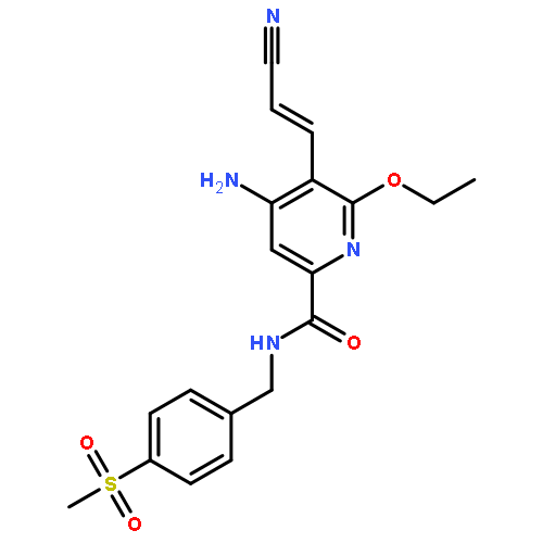 2-Pyridinecarboxamide,4-amino-5-[(1E)-2-cyanoethenyl]-6-ethoxy-N-[[4-(methylsulfonyl)phenyl]methyl]-