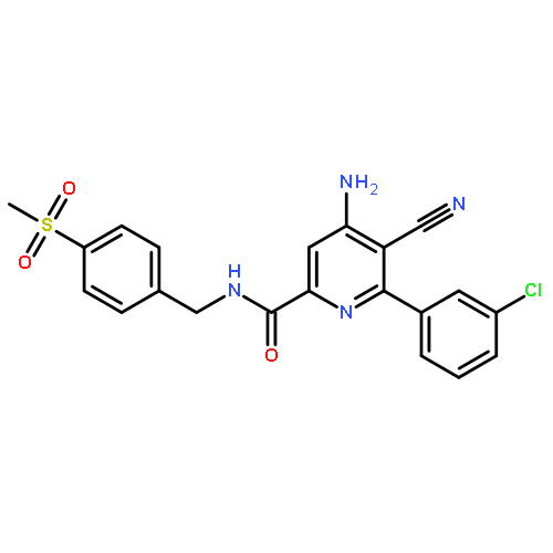 2-Pyridinecarboxamide,4-amino-6-(3-chlorophenyl)-5-cyano-N-[[4-(methylsulfonyl)phenyl]methyl]-