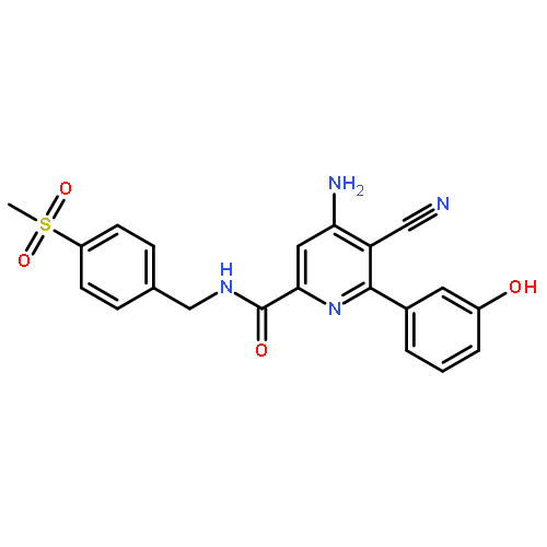 2-Pyridinecarboxamide,4-amino-5-cyano-6-(3-hydroxyphenyl)-N-[[4-(methylsulfonyl)phenyl]methyl]-