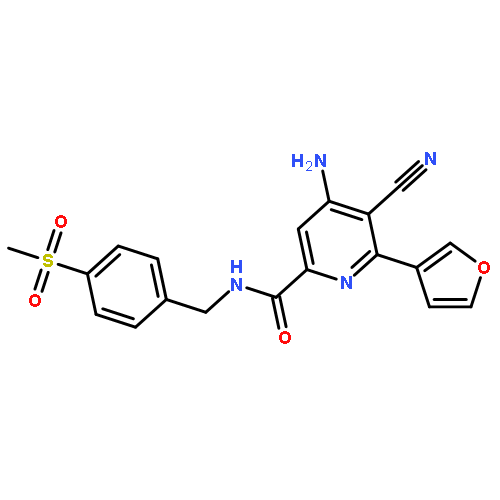 2-Pyridinecarboxamide,4-amino-5-cyano-6-(3-furanyl)-N-[[4-(methylsulfonyl)phenyl]methyl]-