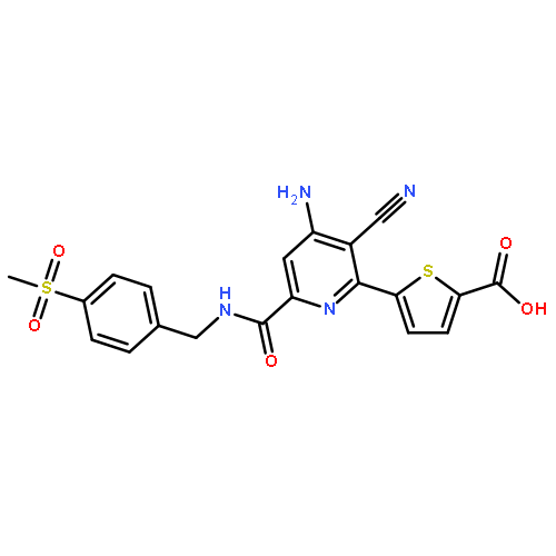 2-Thiophenecarboxylic acid,5-[4-amino-3-cyano-6-[[[[4-(methylsulfonyl)phenyl]methyl]amino]carbonyl]-2-pyridinyl]-