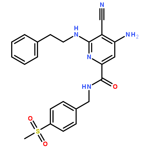 2-Pyridinecarboxamide,4-amino-5-cyano-N-[[4-(methylsulfonyl)phenyl]methyl]-6-[(2-phenylethyl)amino]-