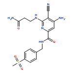 2-Pyridinecarboxamide,4-amino-6-[(3-amino-3-oxopropyl)amino]-5-cyano-N-[[4-(methylsulfonyl)phenyl]methyl]-