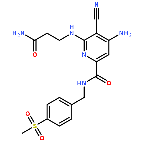 2-Pyridinecarboxamide,4-amino-6-[(3-amino-3-oxopropyl)amino]-5-cyano-N-[[4-(methylsulfonyl)phenyl]methyl]-