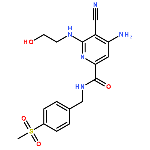 2-Pyridinecarboxamide,4-amino-5-cyano-6-[(2-hydroxyethyl)amino]-N-[[4-(methylsulfonyl)phenyl]methyl]-