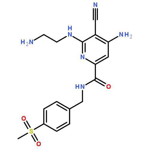 2-Pyridinecarboxamide,4-amino-6-[(2-aminoethyl)amino]-5-cyano-N-[[4-(methylsulfonyl)phenyl]methyl]-