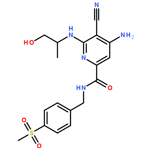 2-Pyridinecarboxamide,4-amino-5-cyano-6-[[(1S)-2-hydroxy-1-methylethyl]amino]-N-[[4-(methylsulfonyl)phenyl]methyl]-