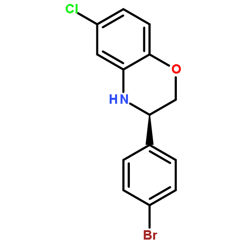 2H-1,4-Benzoxazine, 3-(4-bromophenyl)-6-chloro-3,4-dihydro-, (3R)-