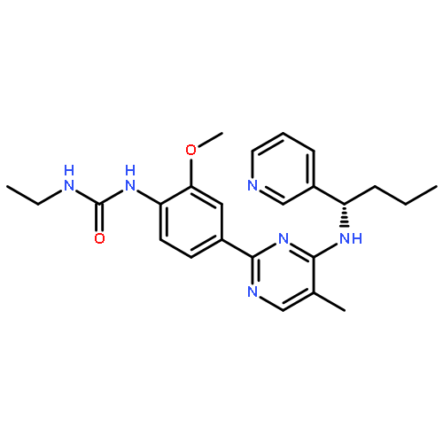 N-乙基-N'-[2-甲氧基-4-[5-甲基-4-[[(1S)-1-(3-吡啶基)丁基]氨基]-2-嘧啶基]苯基]脲