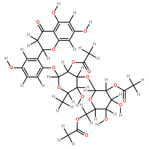 (2S)-5,7,5'-trihydroxyflavanone 2'-O-beta-D-2,6-O-diacetylglucopyranosyl-(1->3)-alpha-L-2-O-acetylrhamnopyranoside