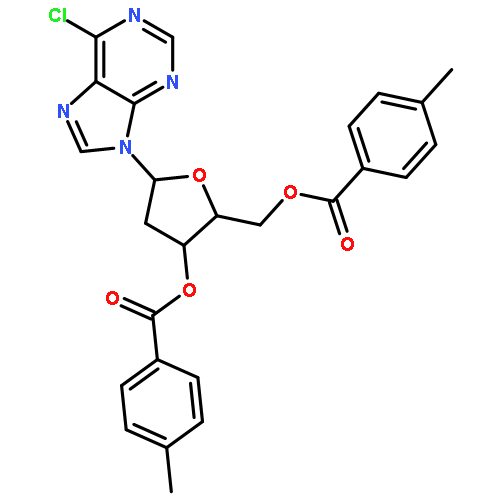 9H-Purine,6-chloro-9-[2-deoxy-3,5-bis-O-(4-methylbenzoyl)-b-D-erythro-pentofuranosyl]-