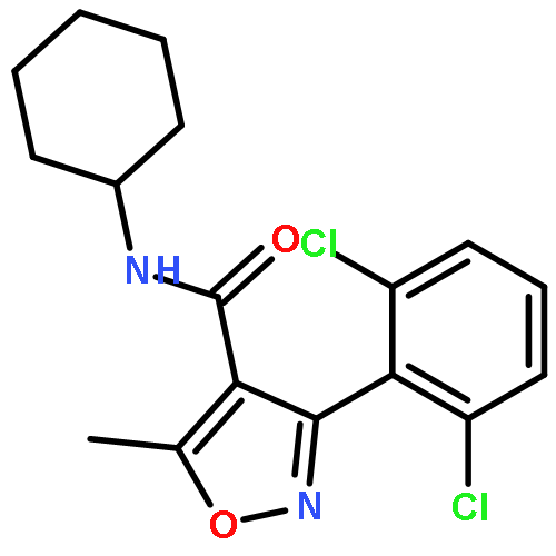 4-ISOXAZOLECARBOXAMIDE, N-CYCLOHEXYL-3-(2,6-DICHLOROPHENYL)-5-METHYL-