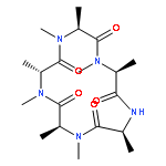 Cyclo(N-methyl-D-alanyl-N-methyl-L-alanyl-N-methyl-L-alanyl-L-alanyl-N-
methyl-L-alanyl)