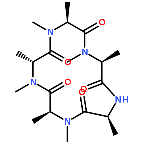 Cyclo(N-methyl-D-alanyl-N-methyl-L-alanyl-N-methyl-L-alanyl-L-alanyl-N-
methyl-L-alanyl)