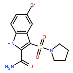 1H-Indole-2-carboxamide, 5-bromo-3-(1-pyrrolidinylsulfonyl)-