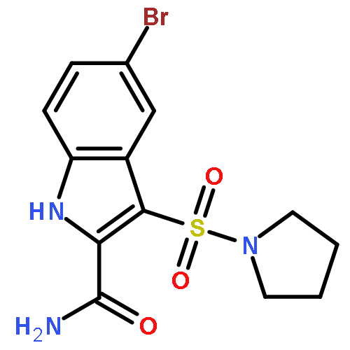 1H-Indole-2-carboxamide, 5-bromo-3-(1-pyrrolidinylsulfonyl)-