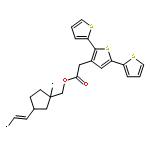 Poly[[[[(2-[2,2':5',2''-terthiophen]-3'-ylacetyl)oxy]methyl]-1,3-cyclopentane
diyl]-1,2-ethenediyl]