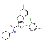 Indeno[1,2-c]pyrazole-3-carboxamide,N-cyclohexyl-1-(2,4-dichlorophenyl)-1,4-dihydro-6-methyl-