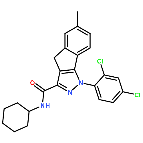 Indeno[1,2-c]pyrazole-3-carboxamide,N-cyclohexyl-1-(2,4-dichlorophenyl)-1,4-dihydro-6-methyl-