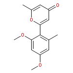 4H-Pyran-4-one, 2-(2,4-dimethoxy-6-methylphenyl)-6-methyl-