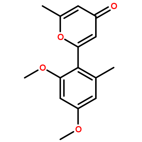 4H-Pyran-4-one, 2-(2,4-dimethoxy-6-methylphenyl)-6-methyl-