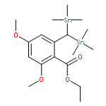 Benzoic acid, 2-[bis(trimethylstannyl)methyl]-4,6-dimethoxy-, ethyl ester