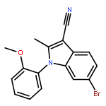 1H-Indole-3-carbonitrile, 6-bromo-1-(2-methoxyphenyl)-2-methyl-