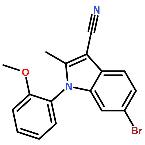 1H-Indole-3-carbonitrile, 6-bromo-1-(2-methoxyphenyl)-2-methyl-