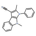 Pyrrolo[2,3-b]indole-3-carbonitrile, 1,8-dihydro-2,8-dimethyl-1-phenyl-