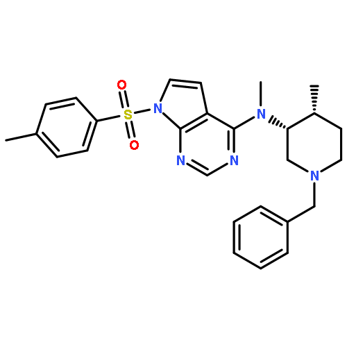 7H-Pyrrolo[2,3-d]pyrimidin-4-amine,
N-methyl-N-[(3R,4R)-4-methyl-1-(phenylmethyl)-3-piperidinyl]-7-[(4-met
hylphenyl)sulfonyl]-