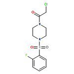 1-(chloroacetyl)-4-[(2-fluorophenyl)sulfonyl]piperazine