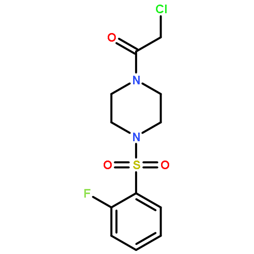 1-(chloroacetyl)-4-[(2-fluorophenyl)sulfonyl]piperazine