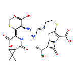 (Z)-7-[(2R)-2-amino-2-carboxyethyl]sulfanyl-2-[[(1S)-2,2-dimethylcyclopropanecarbonyl]amino]hept-2-enoic acid,(5R,6S)-3-[2-(aminomethylideneamino)ethylsulfanyl]-6-[(1R)-1-hydroxyethyl]-7-oxo-1-azabicyclo[3.2.0]hept-2-ene-2-carboxylic acid