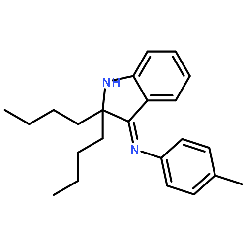 Benzenamine, N-(2,2-dibutyl-1,2-dihydro-3H-indol-3-ylidene)-4-methyl-