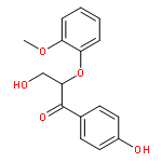 1-Propanone, 3-hydroxy-1-(4-hydroxyphenyl)-2-(2-methoxyphenoxy)-