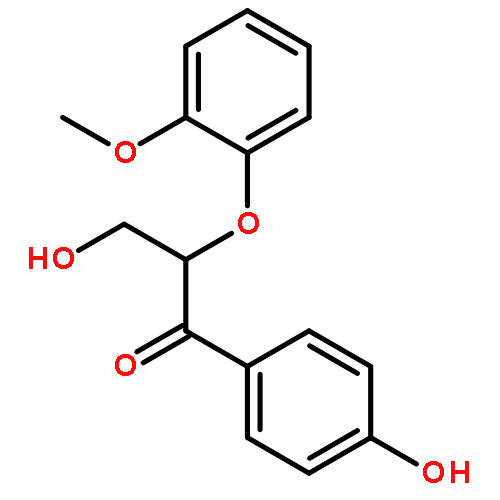 1-Propanone, 3-hydroxy-1-(4-hydroxyphenyl)-2-(2-methoxyphenoxy)-