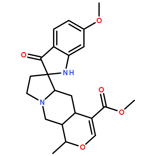 methyl 6-methoxy-1'-methyl-3-oxo-1,3,5',5a',7',8',10',10a'-octahydro-1'H,4a'H-spiro[indole-2,6'-pyrano[3,4-f]indolizine]-4'-carboxylate