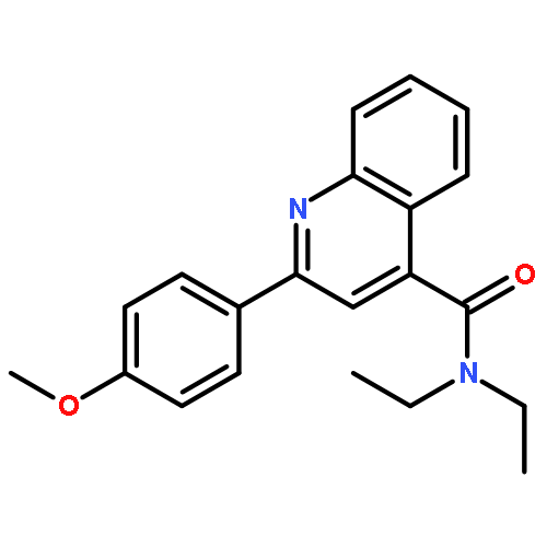 4-Quinolinecarboxamide, N,N-diethyl-2-(4-methoxyphenyl)-