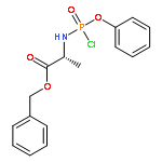 D-Alanine, N-(chlorophenoxyphosphinyl)-, phenylmethyl ester