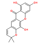 2H,6H-Pyrano[3,2-b]xanthen-6-one, 7,9,12-trihydroxy-2,2-dimethyl-