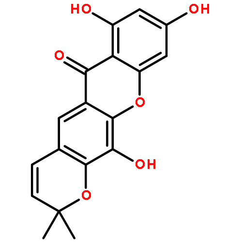 2H,6H-Pyrano[3,2-b]xanthen-6-one, 7,9,12-trihydroxy-2,2-dimethyl-