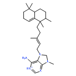 6-Amino-9-methyl-7-[(2E)-3-methyl-5-[(1R)-1,2,3,4,4aβ,5,6,7-octahydro-1,2β,5,5-tetramethylnaphthalen-1α-yl]-2-pentenyl]-7H-purin-9-ium