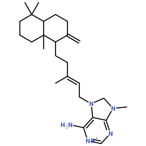 7H-Purinium,6-amino-7-[(2E)-5-[(1S,4aS,8aS)-decahydro-5,5,8a-trimethyl-2-methylene-1-naphthalenyl]-3-methyl-2-penten-1-yl]-9-methyl-