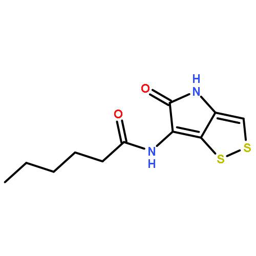 N-(5-oxo-4,5-dihydro[1,2]dithiolo[4,3-b]pyrrol-6-yl)hexanamide