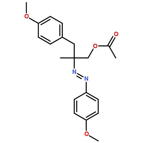 acetic acid 3-(4-methoxyphenyl)-2-(4-methoxyphenylazo)-2-methylpropyl ester