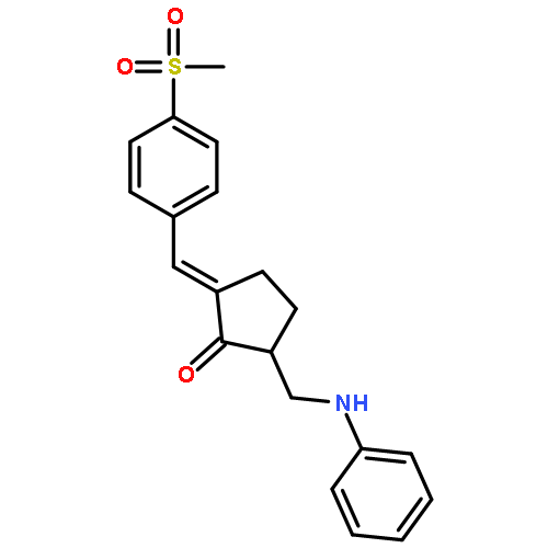 Cyclopentanone,2-[[4-(methylsulfonyl)phenyl]methylene]-5-[(phenylamino)methyl]-, (2E)-