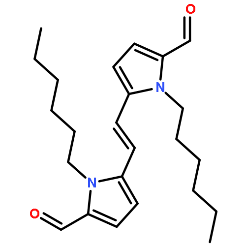 1H-Pyrrole-2-carboxaldehyde, 5,5'-(1E)-1,2-ethenediylbis[1-hexyl-