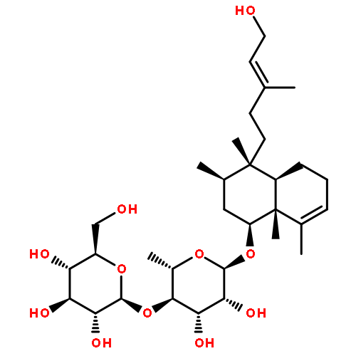 (1S,3R,4S,4aR,8aR)-1,2,3,4,4a,5,6,8a-octahydro-4-[(3E)-5-hydroxy-3-methylpent-3-en-1-yl]-3,4,8,8a-tetramethylnaphthalen-1-yl 6-deoxy-4-O-beta-D-glucopyranosyl-alpha-L-mannopyranoside