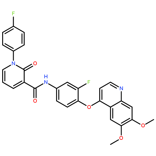 3-Pyridinecarboxamide,N-[4-[(6,7-dimethoxy-4-quinolinyl)oxy]-3-fluorophenyl]-1-(4-fluorophenyl)-1,2-dihydro-2-oxo-